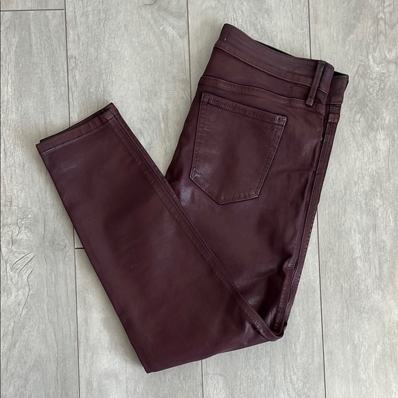 SAM EDELMAN NWOT Stiletto Women's Skinny Coated Jeans Burgundy, Size 31 - Picture 3 of 11